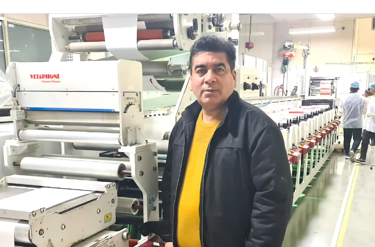 Flexible packaging production line at Zircon using Mark Andy and Omet flexo presses with Vetaphone corona treatment systems for enhanced ink adhesion