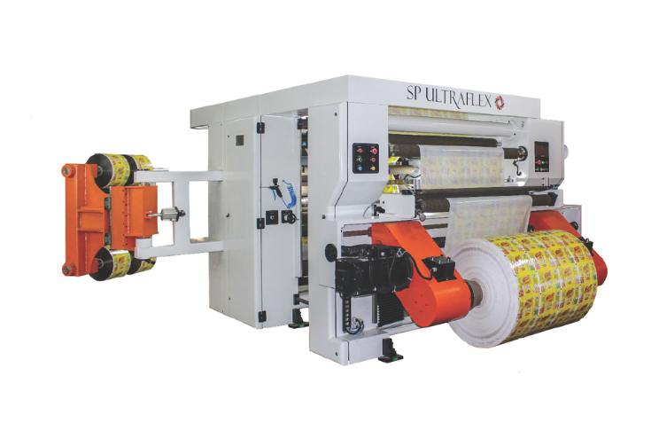 SP Ultraflex slitter rewinder machines for flexible packaging and converting applications featuring Primaslit and Ultraslit series with advanced automation, high-speed operation, and customised material handling solutions