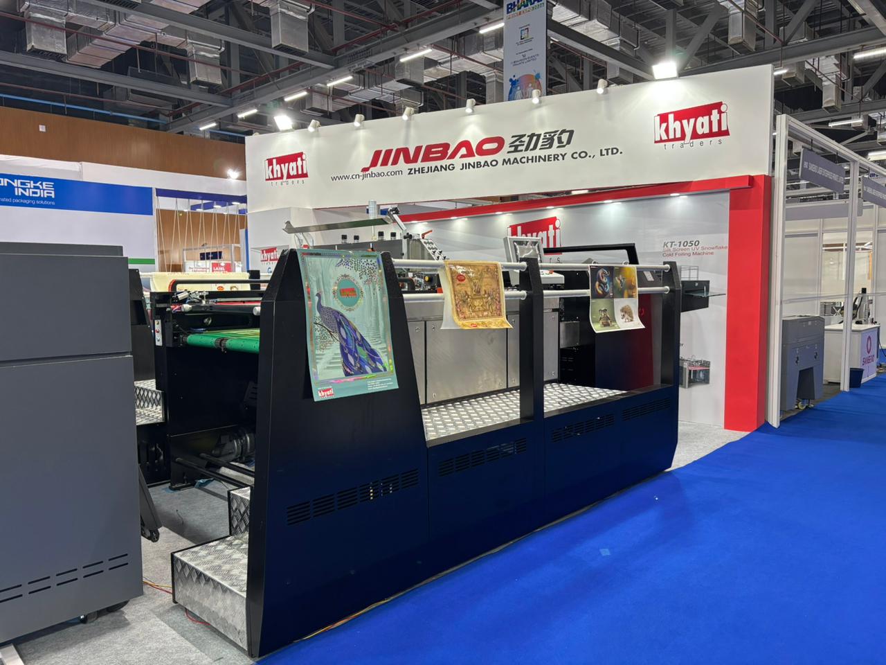 Jinbao foiling and cast-cure UV screen printing machine at Bharat Print Expo 2026 Chennai