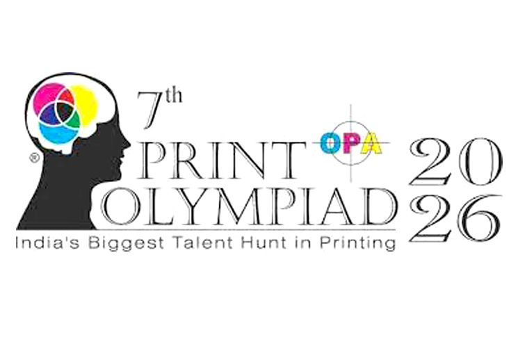 Students participating in the Print Olympiad examination, representing multiple institutions across India and competing in a national-level print industry knowledge contest