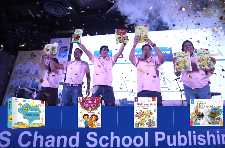 Educational textbooks and classroom learning materials designed for modern curriculum, showcasing future-ready learning concepts including AI, sustainability, and holistic student development