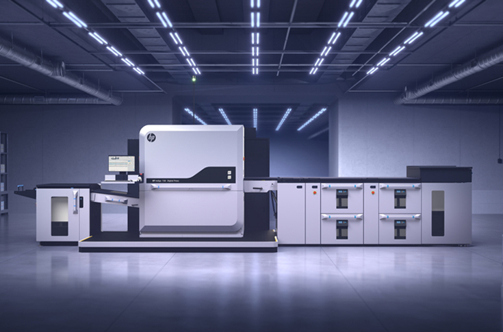 HP India showcasing Indigo digital press technologies at PrintPack India 2025 at Hall 16, Booth K-36 & K20, with live demonstrations and interactive experiential zones in collaboration with Redington and TechNova