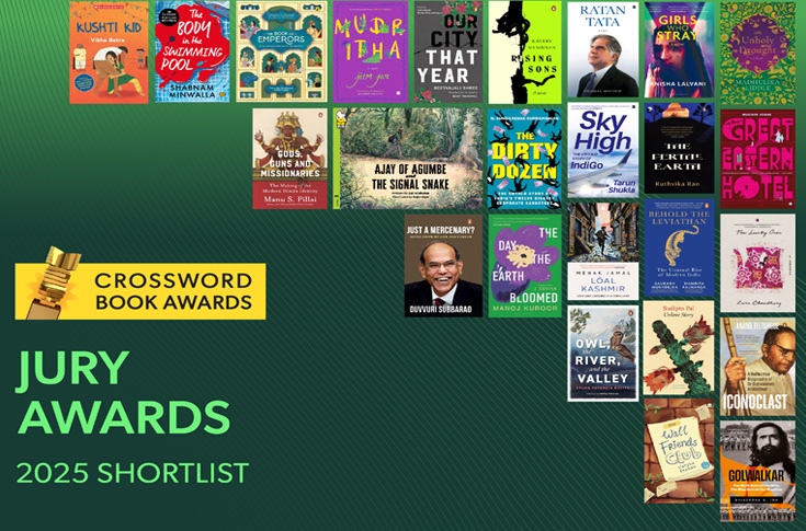 Crossword Book Awards 2025 shortlist featuring selected Indian books across fiction, non-fiction, and children’s literature categories announced by jury panel