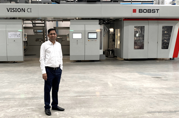 Flexible packaging manufacturing facility of GLS Films Industries featuring high-speed gravure printing and lamination machines from Bobst, producing sustainable packaging materials for food, FMCG, pharma, and industrial applications