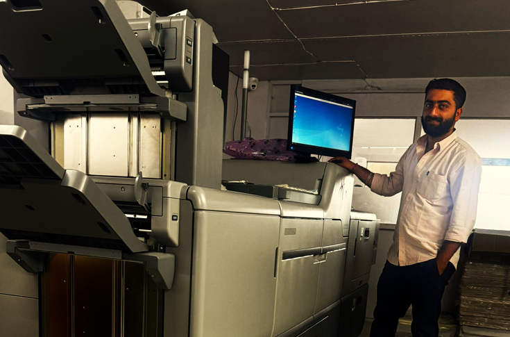 Ricoh Pro C7500 digital colour production press at Shree Ram Printing & Stationery Hub, offering high speed printing, vivid colour output, oversized sheet handling, and advanced commercial print production