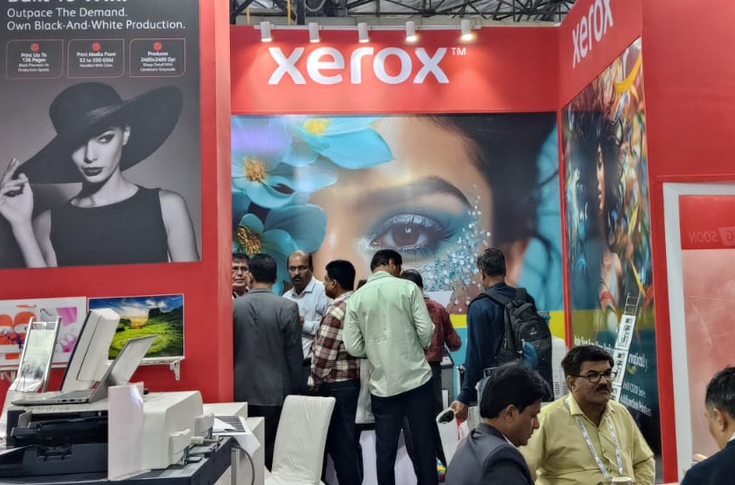 Xerox Iridesse 10-colour production press and Proficio series preview at Pamex 2026, featuring high-speed digital printing and workflow automation software