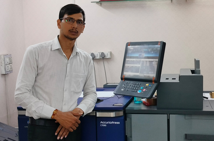 City Print Services team with the Konica Minolta AccurioPress C7090, enhancing digital printing quality and production capacity for corporate printing solutions