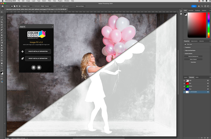 Color-Logic introduces the updated Image FX plugin for Adobe Photoshop, offering improved metallic separations, real-time previews, and advanced decorative print effects