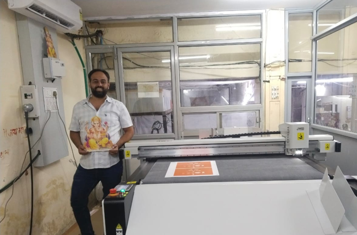Printing and post-press facility at Navin Print Line in Indore featuring JWEI digital finishing equipment, enhancing cutting accuracy, production speed, and workflow efficiency for offset and digital print jobs