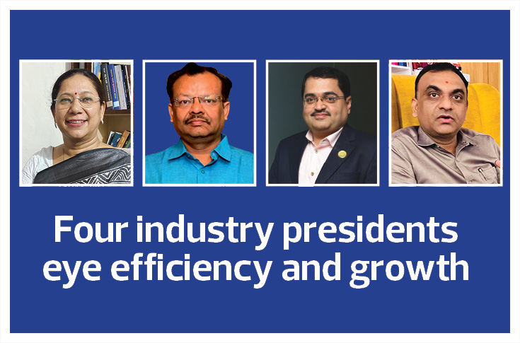 Overview of Indian printing industry regional associations featuring leadership perspectives from Devbhoomi Printers and Publishers Association (Dehradun), Ayodhya Printers Association, Poona Press Owners Association and Rajkot Printing and Packaging Association discussing industry development, local market conditions and future growth strategies