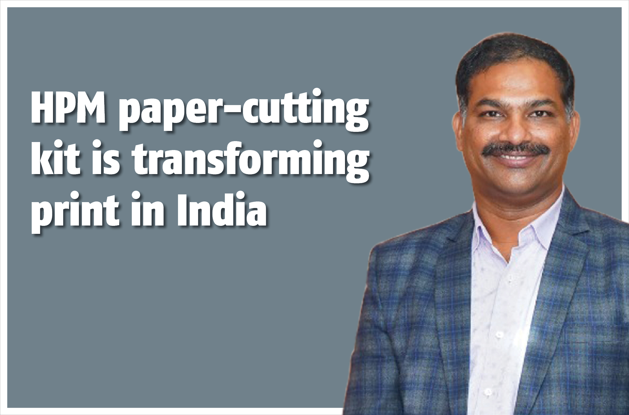 Paper cutting machinery setup featuring HPM cutting systems distributed by Sai Enterprises, used in printing workflows for precise sheet cutting and finishing operations across commercial print production facilities