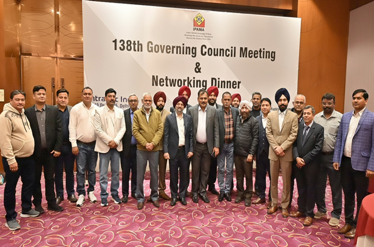 Governing council meeting at Hotel Crowne Plaza, Okhla showing election proceedings managed by returning officer Jitender Dagar, vote counting process, and announcement of newly elected office bearers for the IPAMA 2025–27 term