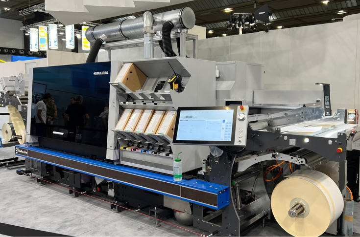 Heidelberg and Gallus digital label printing technologies on display at Labelexpo, featuring the Gallus One press, inline converting solutions, and digital upgrades for flexographic label production