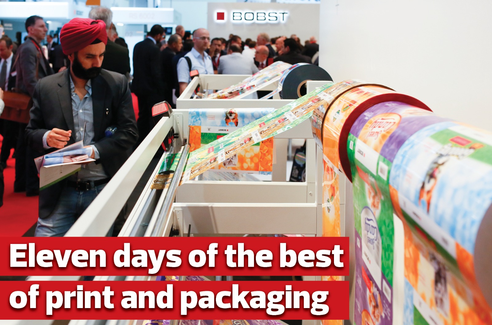 Drupa 2024 exhibition preview featuring global printing, paper, and packaging companies preparing to showcase innovations across large exhibition halls