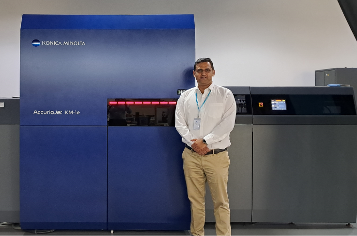 Digital printing system producing customised water bottle labels at scale