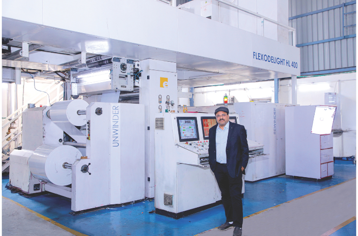 Pioneer Packagers uses the Echaar Flexodelight 400 CI flexo press for surface printing on flexible packaging substrates with improved registration and faster changeovers
