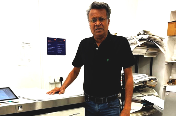 Canon ImagePress V900 and V710 digital production printers at Nukkad Printer producing high-quality graphic prints across diverse media with advanced speed and precision