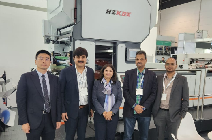 KDX printing and packaging machine installed at Indian print facilities, highlighting high-speed precision production for packaging converters like Nageen Print Pack and The Printing