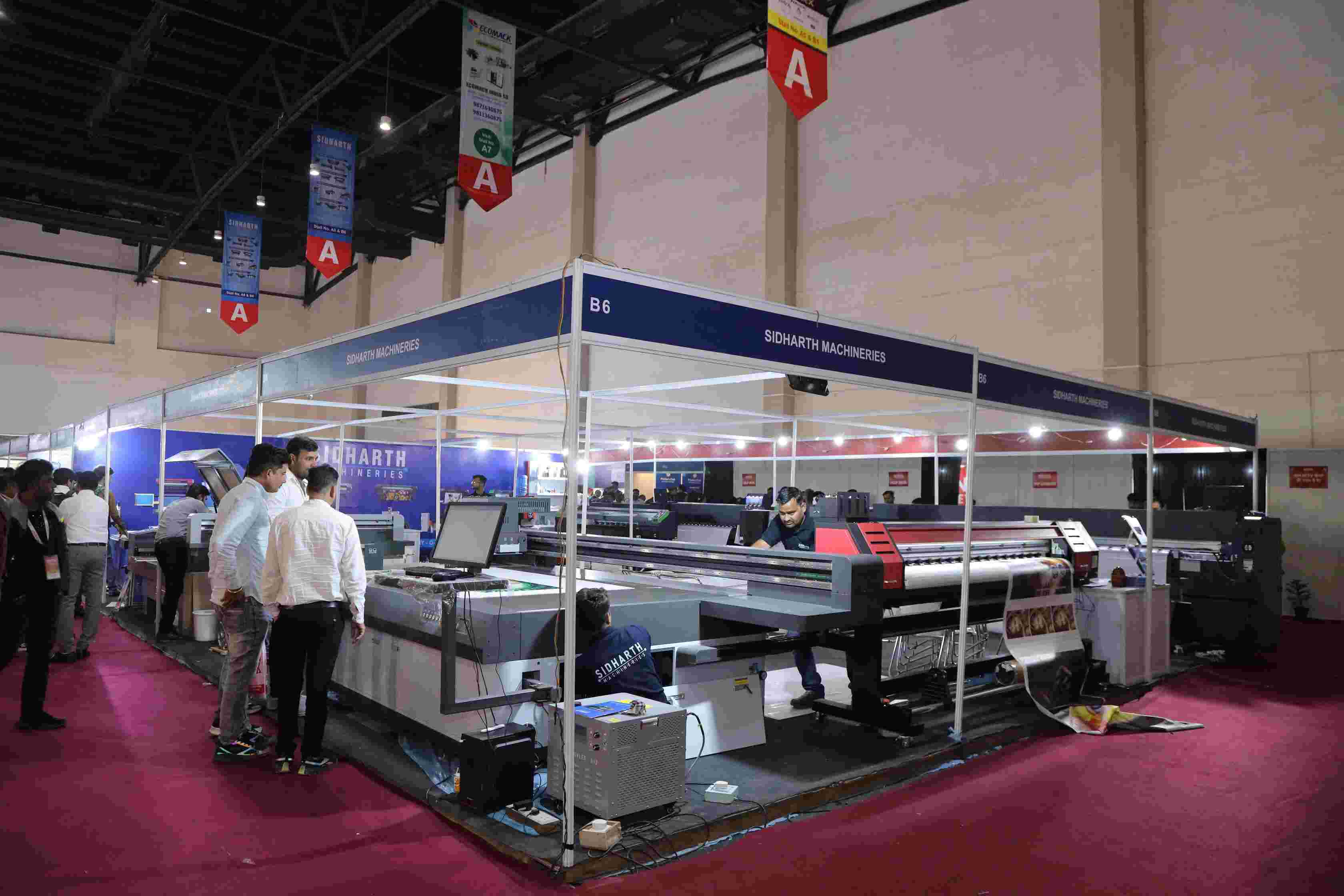 National printing expo event spanning three days, featuring industry professionals, exhibition booths, and printing technology displays under a nationwide industry expo series