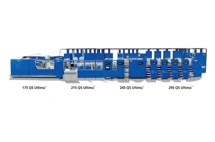 Corrugated box-making machine displaying inline automation features such as non-crush handling, liquid creasing, and advanced feeder systems at a packaging machinery exhibition