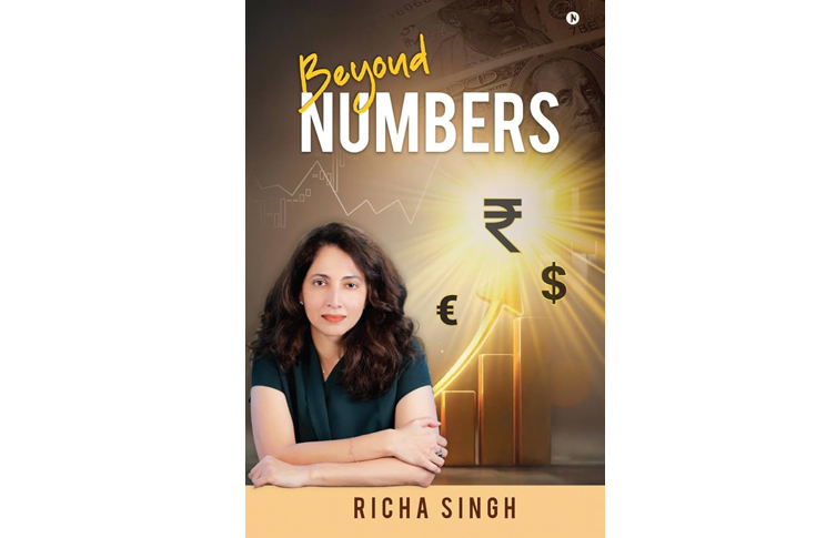 Book cover of Beyond Numbers by Richa Singh, a business and finance leadership guide focusing on strategic thinking beyond data, value creation, and real-world business insights