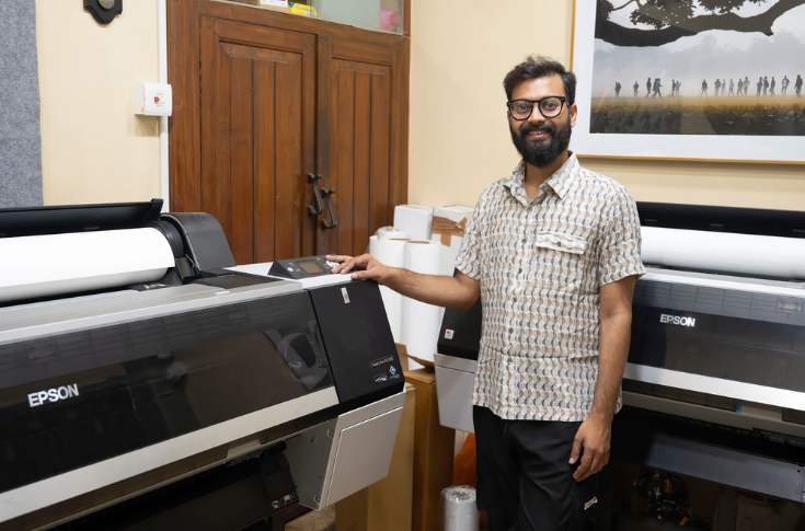 Congelata Momento Photography Studio in Kolkata showcasing analogue film photography and darkroom-based fine art printing setup founded by Sarbajoy Paul