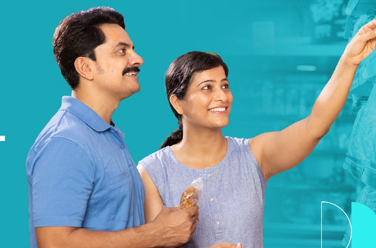Market analytics dashboard displaying FMCG brand rankings in India based on consumer reach points, highlighting leading food, dairy, and household brands