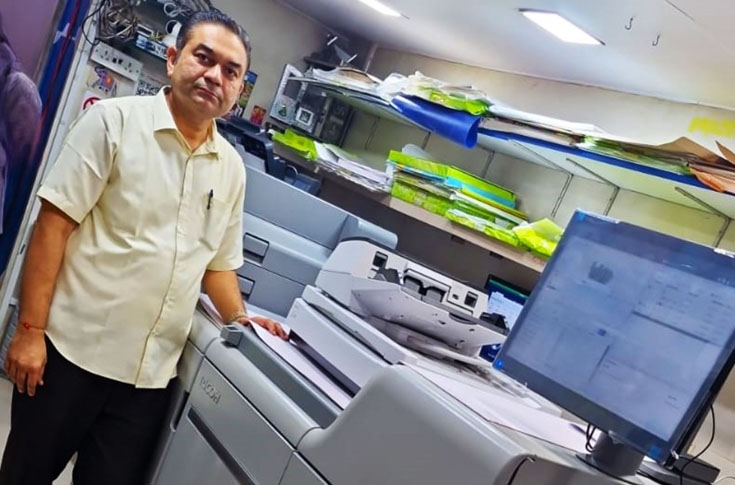 Ricoh Pro C7500 digital colour production press at G Mahavir Digital facility in Mumbai alongside Ricoh Pro C7200X used for high-speed, high-resolution commercial printing with extended colour gamut and wide media handling