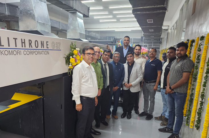 Adway Print Concept installs a Komori Lithrone GL637 six-colour press with inline UV coater to improve production speed and efficiency in its 35,500-sqft facility, enabling single-pass printing and coating for high-volume commercial print jobs