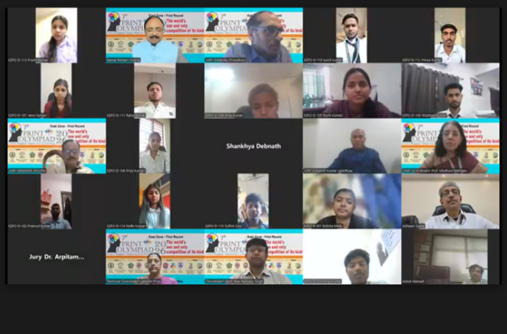 Students attending the Print Olympiad East Zone round organised by the Offset Printers Association, featuring introductory sessions by coordinators and discussions on printing education and industry skills development