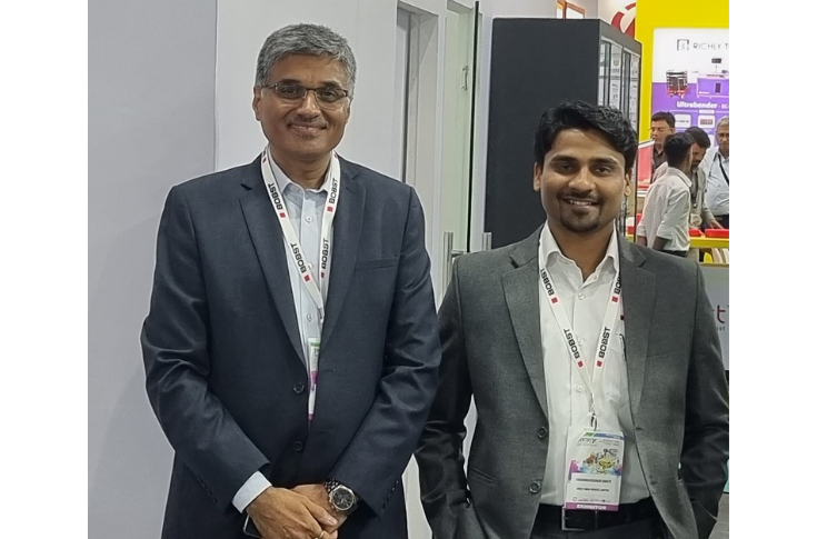 Bobst India technology showcase featuring Novacut Accuregister contact-less registration system and Accubraille folder-gluer solution, highlighting advanced packaging automation, precision alignment, and zero-fault packaging efficiency at an industry open house event