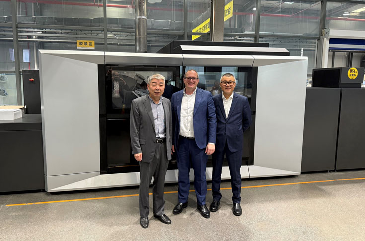 Heidelberg printing machinery and production facility operations highlighting industrial press systems, showcasing growth in sales, efficiency, and global print technology performance
