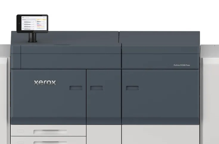 Xerox Proficio PX300 and PX500 production printing presses based on Fujifilm Revoria engines featuring Ultra HD print quality, fifth-color station, AI-assisted automation, and workflow integration for advanced commercial printing applications in India