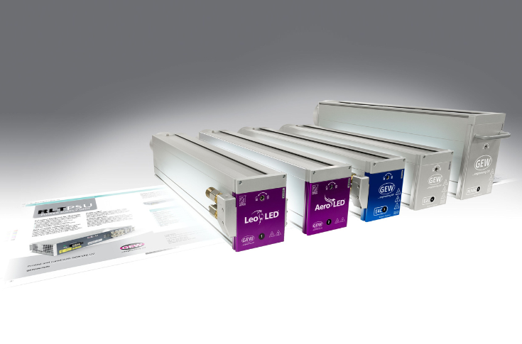 GEW AeroLED UV LED curing system and ExciRay technology demonstrated at Labelexpo Europe 2023 for sustainable label and packaging printing