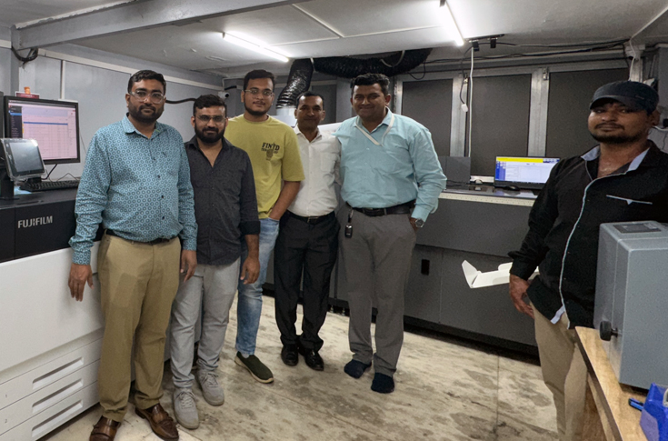 Midland Print team with the Fujifilm Revoria EC1100 digital press, improving commercial printing speed, quality, and media versatility in Mumbai