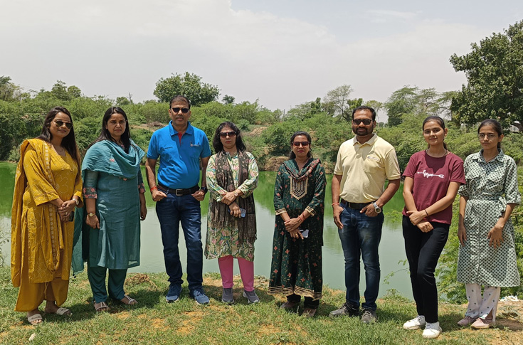 Siegwerk India and Pur village residents plant trees in Rajasthan, creating green space, improving biodiversity, and supporting environmental sustainability on World Environment Day