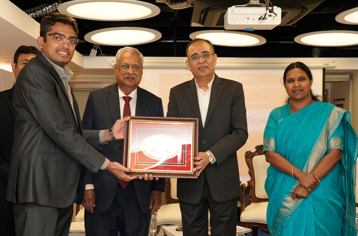 ColorJet India receiving TMMA award for textile machinery exports and Earth NXT innovation, highlighting sustainable digital textile printing technology with reduced energy, water, and chemical consumption