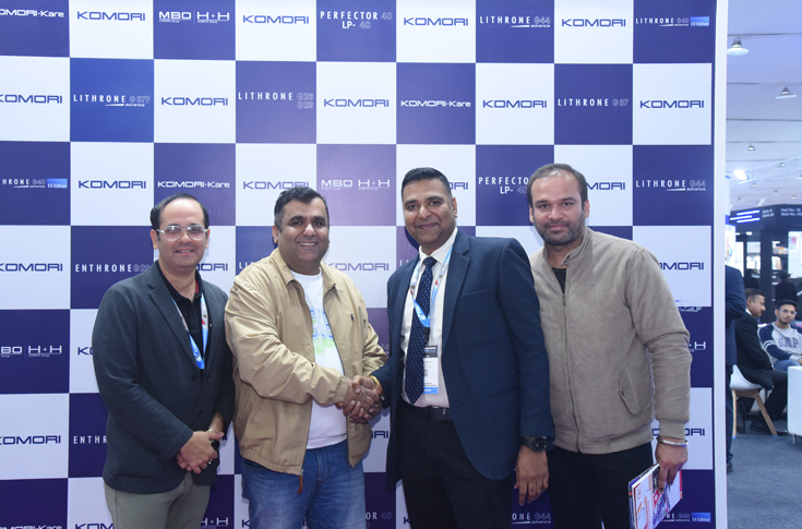 Officenow India installing new Komori Green Series printing presses as part of its book printing upgrade, replacing older machines while continuing its long-term partnership with Komori India