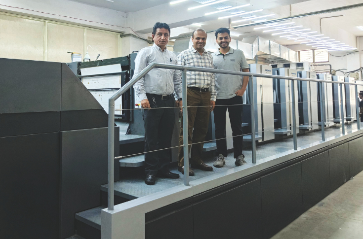 Heidelberg Speedmaster SX 102 eight-colour perfector operating at Goyal Offset Works’ Kundli facility, enabling high-speed, automated textbook and educational printing with improved efficiency and consistency
