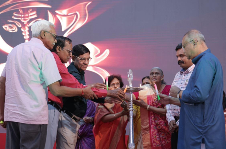 Rajoo Engineers Bhumi Pujan ceremony marking launch of 80-acre sustainable manufacturing park featuring smart IoT-enabled production, R&D centres, and green energy-driven industrial ecosystem