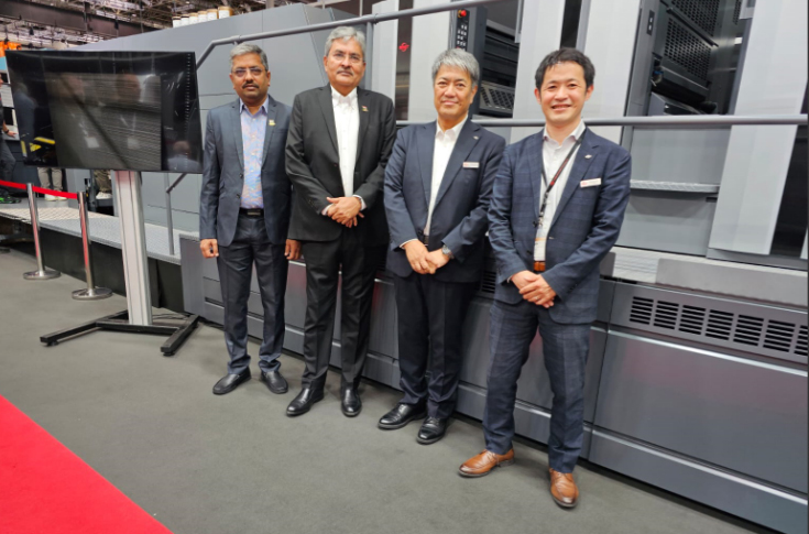 RMGT printing presses including eight-colour perfector and four-colour 9-series machines used for packaging and commercial printing applications in the Indian market