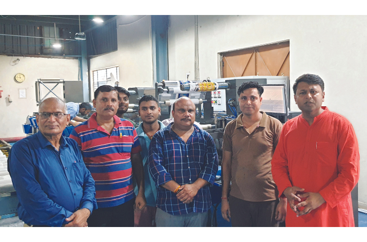Kumar Labels’ liquor label printing operations using the NBG Starflex wide-web flexographic press, demonstrating high quality half tone printing, rugged machine performance, and continuous production for pressure-sensitive and wet glue label applications