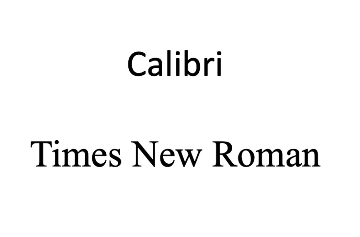 Comparison of Times New Roman and Calibri typefaces used in official documents, highlighting the debate over font choice, accessibility, and professionalism in government communication