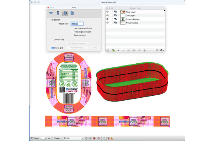 Packz 10 packaging software interface highlighting EngView CAD integration, Capture 3D technology for metal can printing, and Packzimizer layout optimization for label production
