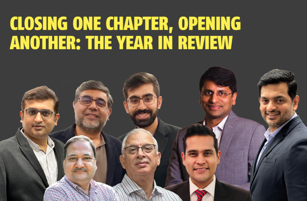 Representatives from six Indian print and packaging companies reviewing 2024 industry challenges and achievements while discussing future strategies and business goals for 2025
