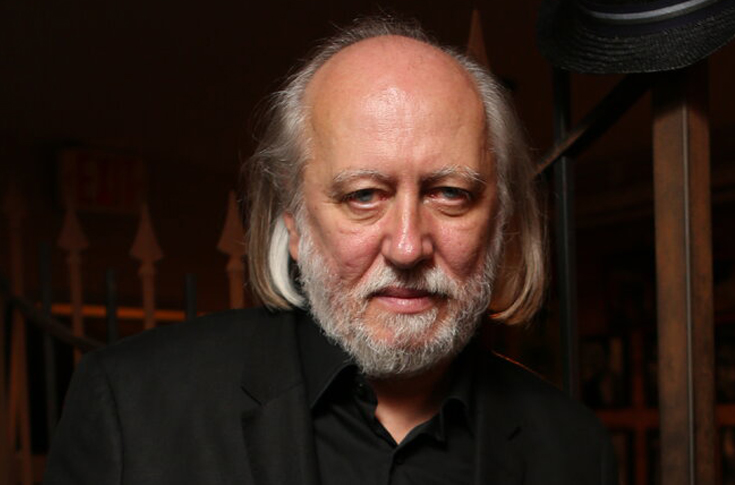 Portrait of László Krasznahorkai, winner of the 2025 Nobel Prize in Literature, recognized for his visionary novels, dystopian themes, and powerful literary style