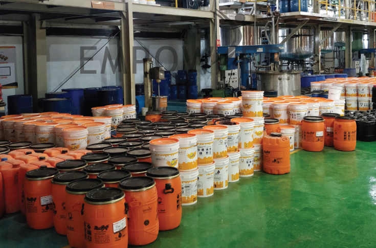 E-Aqua barrier coating range by Empowera Technorganics designed for water, oil, grease, heat, and chemical resistance in sustainable packaging applications