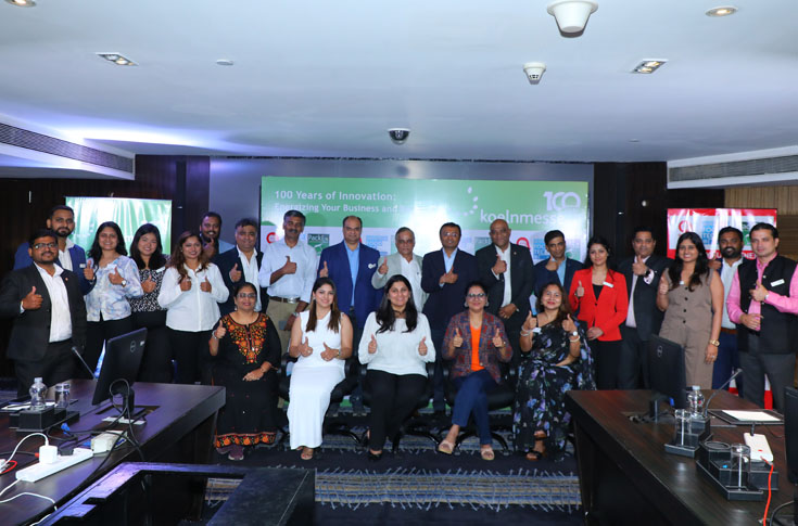 Industry forum at India’s leading F&B retail, processing and packaging exhibitions in Mumbai, featuring Koelnmesse representatives and industry association leaders discussing trade fair strategy and sector growth initiatives