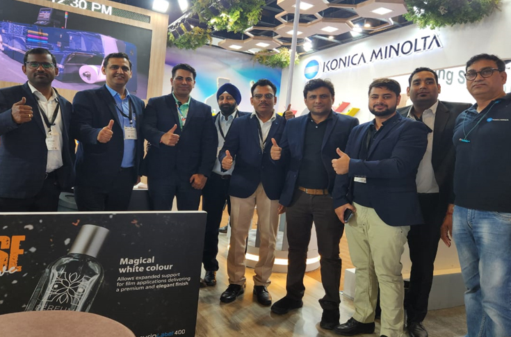 Konica Minolta AccurioLabel 230 digital label press demonstration at Labelexpo 2024 showcasing high-speed label printing, substrate versatility, and workflow automation with AccurioPro Flux software during live demo sessions