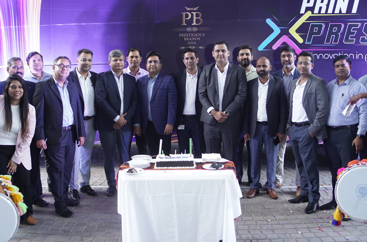 Konica Minolta PrintXpress campaign showcasing AccurioPrint C4065 and AccurioPress C73hc digital presses across 150+ Indian cities with live demonstrations promoting digital print-on-demand in tier-2, 3 and 4 markets